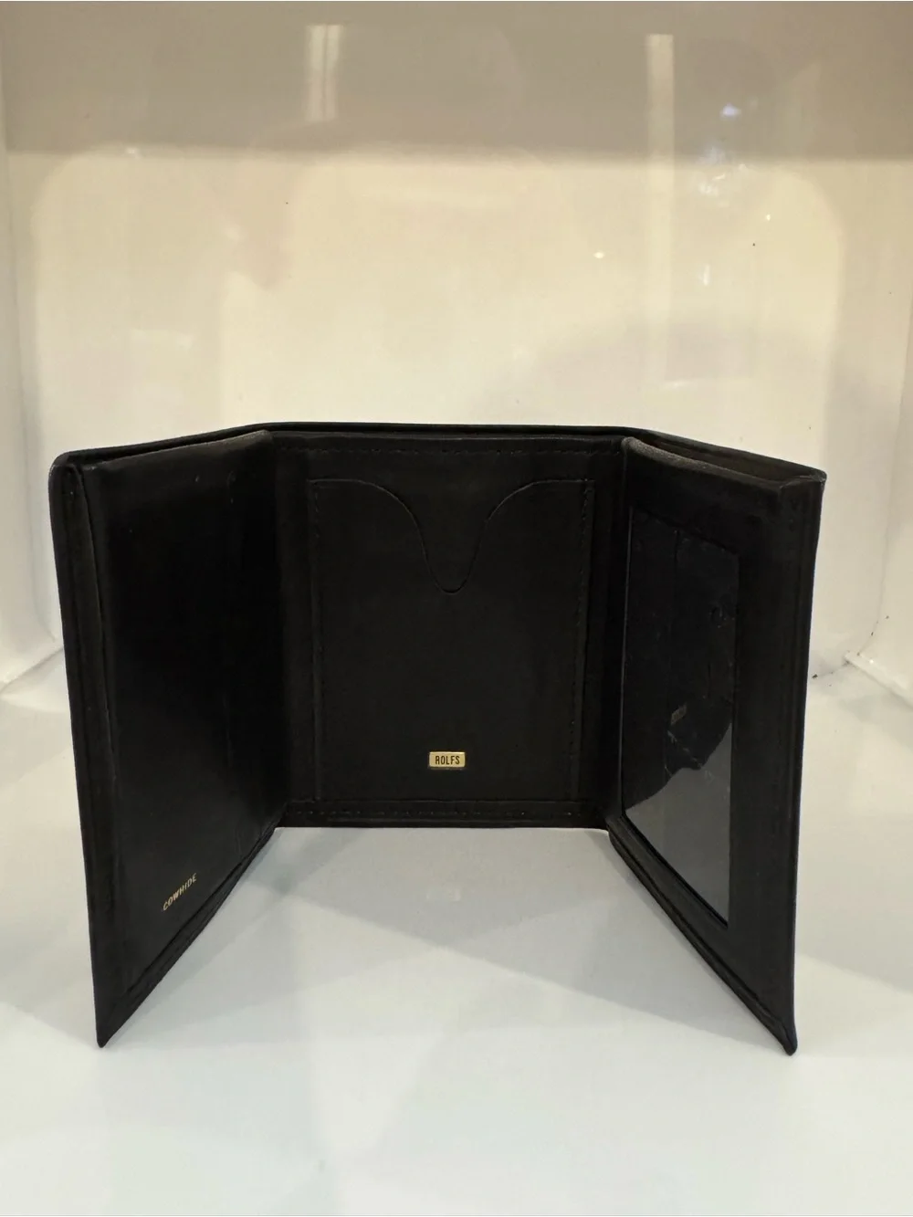 NWOT Rolfs Black Tri-Fold Card & uKey Holder Wallet